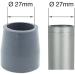 27mm Grey Rubber Ferrules for Drive Medical Folding Walking Frames - Pack of 4 by Lifeswonderful - Buy Online on GoSupps.com