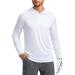 Men's Polo Shirt Long Sleeve Golf Shirts Lightweight UPF 50+ Sun Protection Cool Shirts for Men Work Fishing Outdoor A-white Large