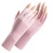CURELIX Anti UV Gloves for Gel Nail Lamp, Professional Protection Gloves for Manicures, UV Sun Protection Gloves for Women Pink