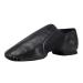 Linodes Unisex 006 PU Leather Upper Slip-on Jazz Shoe for Women and Men's Dance Shoes 7 Women/6.5 Men Black