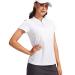 SANTINY Women's Golf Shirt Zip Up Dri-fit Short Sleeve Polo Shirts UPF50+ Tennis Golf Tops for Women Casual Work A White X-Large