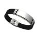 Engraved Stainless men's Bracelet Casual Style Silicone Band