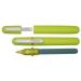 Erlinda Nail Maid Neon Ceramic Nail File Medium 19 cm fine & Cleaner for Manicure and Pedicure (Green)