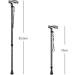 Canes Walking Stick Silver Engraved Flecked Stripes Pattern 10 Adjustable Heights with LED Light Lightweight Sturdy Aluminum Alloy Comfy Base for Men Women Star of Light - Buy Online on GoSupps.com