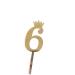 Gold Acrylic Number 6 Six Birthday Cake Topper - Celebrate with Sparkling Elegance - Available in Gold or Silver