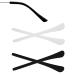 Menyiyds 4 pairs of silicone glasses tips anti-slip end black and white comfortable soft silicone-metal-leg leg repair tool for thin sunglasses (black and white)