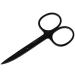 Black Curved Beauty Scissor | Manicure | Mustache & Beard | Eyebrow | Lash Extension | Nose & Ear | Grooming | Stationary | Electronic | Dissection | Sharp & Pointed Stainless Steel | Multi-Use