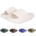 MOLATIN Cloud Slide Slippers for Women Men, Thick Sole Home Pillow Slipper, Non-Slip Quick Drying Message Shower Bathroom Sandals, Super Soft Open Toe Platform Cloud Shoes 7-8 Women/6-7 Men White