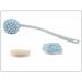 Cream aid set "Das Profimodel" with massage scooter bathing sponge and swimming flower-creaming aid back screamer massage creator color: light blue