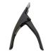 MARLAS Professional-Grade Acrylic False Nail Trimmer Stainless Steel Tip Cutter for Precision Nail Shaping (Black)