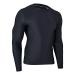 HUGE SPORTS Men's Rash Guard Long Sleeves UPF 50+ UV Sun Protection Quick Drying Splice Compression Swim Shirts Black 3X-Large