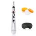 Electronic Acupuncture Pen Electric Body Massager Meridian Energy (3 Heads 9 Vibration Modes)