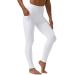 HOTSTUDIO Yoga Pants-Workout Leggings for Women with Pockets High Waisted Tummy Control Postpartum Athletic Gym Leggings White X-Large