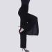 Women's High Waist Side Tie Dance Pants - Wide Leg Split Ballroom Latin Trousers, Black - Large - Buy Online on GoSupps.com