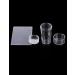 Clear Nail Art Jelly Stamper Plate Scrapers Set - 1 Stamper and Silicone Heads