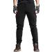 OUTSON Men's Work Cargo Pants with Multi-Pockets Construction Flex Pants Ripstop Outdoor Hiking for Men Black 36