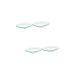 Warmhm round serving tablet 4 pieces of glass bowl oil replacement heating plate Wax heating plates Runde Tablet Cancer Tablet Bling accessories Glass-wax melting inserts Wax storage plates Transparent color x 2 pieces 12x12cmx2pcs
