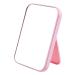 Coobbar Desktop Makeup Mirror Foldable Makeup Mirror Simple Portable Makeup Mirror Princess Mirror Square Mirror Makeup Mirror for Women (Pink)