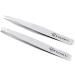 Ruvanti 4-Piece Stainless Steel Tweezers Set - Professional Eyebrow Tweezer for Precision Hair Removal - Slant, Pointed, and Straight Tips - Ideal for Facial and Ingrown Hairs - Splinter Removal Tool (Silver) - Buy Online on GoSupps.com