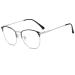 Zhuyiqz retro round reading glasses anti blue light computer reader anti uv cute presbyopia glasses flat light mirror (color: C2 size: +250) +250 C2
