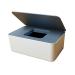 QKFON storage box for wet wipes wet wipes for dry and wet tissue paper napkin holder wet wipes donor holder with lid for home and office (gray-white)
