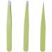 bxd Eyebrow Tweezers Set (3 Pieces) - Stainless Steel Precision Tools for Eyebrows, Beards, Ingrown Hairs, Blackheads, and Tick Removal - Green - Buy Online on GoSupps.com