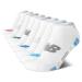 New Balance Boys' Performance No Sweat Low Cut Socks with Arch Support (8 Pack) White Assorted Medium
