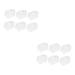 FRCOLOR Thehomeuse Powder Box for Dipping Nails Starter Set 12 Pieces Recycling System for Nail Powder Nail Tip Shape Guides Manicure Nail Art Tool Container for Nail Dipping Powder 5X4X2.5CMx2pcs White x 2 pieces