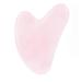 AMZFUK GUA SHA Face Treatment with Rosenquarz Heart Shape Guasha Board Massage Tool -Guasha from Rosenquartz - Face massage for eye swelling skin tightening of face (rose quartz)