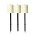 Solar Powered Candles Light Garden Courtyard Decoration Candle Light Outdoor Solar Light Christmas Halloween Holiday Home Decoration (Color : 3 pcs Yellow Light) (3 Pcs Yellow Light)