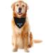Personalized Adjustable Dog Bandana - Custom Embroidered Name Triangle Neckerchief | Cotton Headscarf for Dogs (L Black) - Buy Online on GoSupps.com