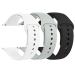 3 PACK Bands Compatible with Apple Watch Band 41mm 40mm 38mm 42mm 44mm 45mm Sport Band Silicone Wristbands Straps Replacement for iWatch Series 8 7 6 5 4 3 SE Men Women White Grey Black 38/40/41mm-Small