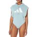 adidas womens Sportswear 3-bar Leotard Large Magic Grey