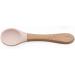 Baby Weaning Set with Silicone and Wood | Toddler Feeding Kit | Plate, Cup, Bowl, Fork, Spoon, Snack Cup Lid | Light Pink - Buy Online on GoSupps.com