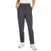 G4Free Athletic Pants for Women Lightweight Studio Joggers Pants with Pockets for Golf Travel Running Casual Work Deep Grey Large