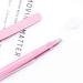 EIAKE 1PC Slanted Puller Tweezers Professional Stainless Steel Slant Tip Tweezer Eye Brow Clips Eyebrow Tweezers Removal Makeup Tool for Your Daily Beauty Routine (Pink) - Buy Online on GoSupps.com
