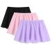Zaclotre 3 Pack Girls Ballet Skirts Dance Skirt Chiffon Wrap for Toddler/Kids/Little Girl Dancewear A-3-pack Black/Pink/Purple 4-5T