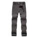 JOMLUN Women's Outdoor Ski Pants Soft Shell Fleece Waterproof Hiking Trouser Gray X-Small