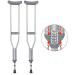 Crutches for Adults Underarm Armpit Shui Elderly Lightweight Height-Adjustable Damping Spring with Crutches Great for Travel or Work (A Loaded M) Lucky Star Two Loaded Small