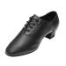Little Boy Boots Shoes Boys Modern Dance Shoes Prom Ballroom Latin Dance Shoes Solid Color Lace Up Shoes Black 1.5 Big Kid