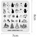 Christmas Cartoon Nail Art Stamping Plate | Snowman, Tree, Candle Pattern | DIY Manicure Print Tool - Buy Online on GoSupps.com