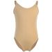 Soudittur Girls Ballet Dance Leotards for Gymnastics Nude Seamless Camisole Undergarment with Adjustable Straps L(Age 12-15 Y, Height: 61-65)