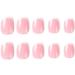 Maggidea French False Nails Acrylic White Tip Press On Nails 24pcs - Short Square Pink French Style with Glue - Elegant Fake Nails for Women - Buy Online on GoSupps.com