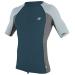 O'Neill Wetsuits Men's Premium Skins Short Sleeve Rash Guard Cadet Blue/Graphite/Cool Grey Medium