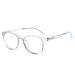 Anti Eyestrain Blue Light Blocking Large Reading Glasses Eyeglasses Computer Readers HD Flat Light Mirror for Women +150 Gray