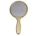 Garden Of Arts Golden Handheld Salon Barbers Hairdressers Mirror with Large Grip Handle