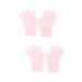Healeved 2 Pairs Moisturizing Gloves - Exfoliating Hand Masks Softening Sleeping Gloves Dry Cracked Hand Mittens Hand Care Cream Gloves White Cotton Gloves Whitening Sebs Facial Mask Pink
