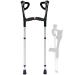 Foldable Forearm Crutches for Adults Elderly Handicapped Disabled Lightweight Aluminum Walking Stick for Height 140-190cm Non-Slip Tips (1 Pair) Prosperous
