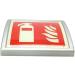 Notlok Safety Work Fire Extinguisher Shield 15x15cm | Glossy CO2 Pictogram | Durable Brushed Aluminum Frame | DIN EN ISO 7010 Compliant - Buy Online on GoSupps.com