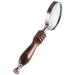 Magnifier Vintage Copper Antique Hand-held Magnifying Glass Wooden Handle Elegant and Elegant Metal Protection Frame Resistant to Falling - Buy Online on GoSupps.com